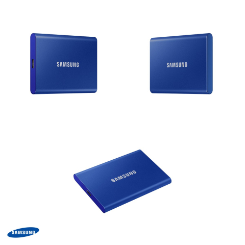 SSD extern portabil Samsung T7, 1 TB, USB-C, USB 3.2 Gen 2 10 Gbps, citire 1.050 MB/s, scriere 1.000 MB/s, criptare AES 256-bit, albastru, MU-PC1T0H/WW [3]