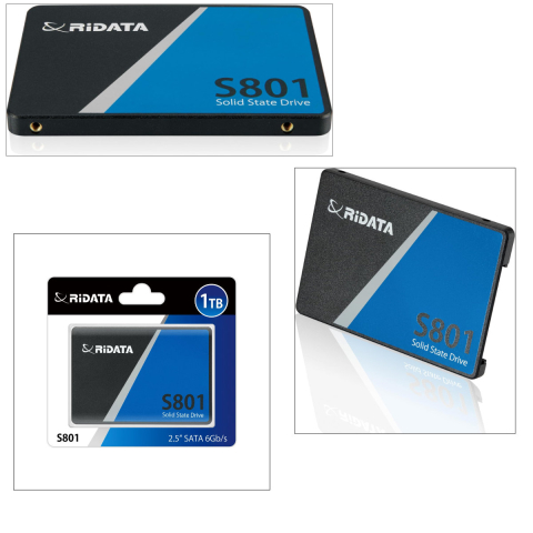 SSD Intern 2.5 Inch RiDATA S801 1 TB SATA III, Viteza 520 MB/s, pentru Upgrade Laptop PC Consola PS4, Design Ultra-Subtire 7mm [1]