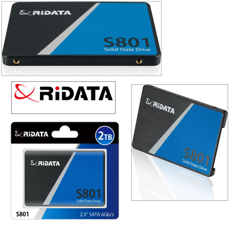 SSD Intern 2.5 Inch RiDATA S801 2 TB SATA III, Viteza 520 MB/s, pentru Upgrade PC Laptop Consola PS4, Design Ultra-Subtire 7mm [1]