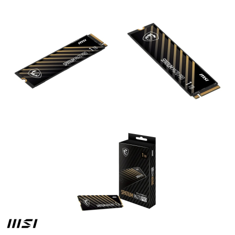 SSD intern MSI SPATIUM M470 PRO, 1 TB, M.2 2280, PCIe 4.0 x4 NVMe, citire 6.000 MB/s, scriere 4.500 MB/s, 3D NAND, TBW 320 TB [3]