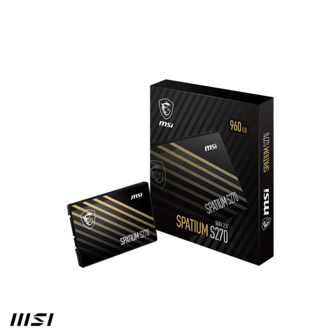 SSD intern MSI SPATIUM S270, 240 GB, 2,5 inch, SATA III 6 Gb/s, citire 500 MB/s, scriere 400 MB/s, 3D NAND, TBW 110 TB [4]