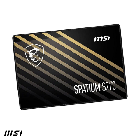 Medii de stocare - SSD intern MSI SPATIUM S270, 480 GB, 2,5 inch, SATA III 6 Gb/s, citire 500 MB/s, scriere 450 MB/s, 3D NAND, TBW 250 TB