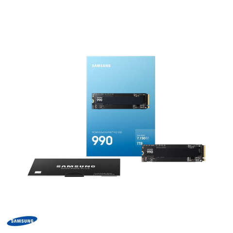 SSD intern Samsung 990, 1 TB, M.2 2280, PCIe 4.0 x4 NVMe 2.0, citire 7.150 MB/s, scriere 6.450 MB/s, fara DRAM cu HMB, negru, MZ-V9V1T0BW [5]