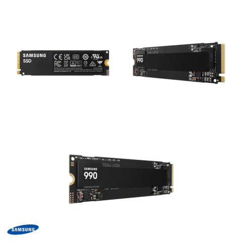 SSD intern Samsung 990, 1 TB, M.2 2280, PCIe 4.0 x4 NVMe 2.0, citire 7.150 MB/s, scriere 6.450 MB/s, fara DRAM cu HMB, negru, MZ-V9V1T0BW [3]