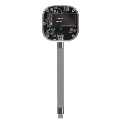 SSD Portabil USB-C / USB-A - SSD Portabil Extern RiDATA RV801M 1 TB, Viteza Mare 1050 MB/s, Compatibil MagSafe pentru Filmari ProRes 4K pe iPhone, Carcasa Metalica cu Capac Transparent