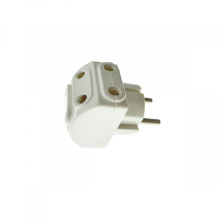 Stecher cu 5 prize, FE-40087, fara impamantare, 6A 220V, alb [3]