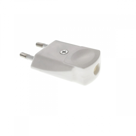 Adaptoare priza - Stecher plat, priza EU, IP20, 10A, 220 - 240V, 50Hz, dimensiuni 60 x 37 x 16mm, alb