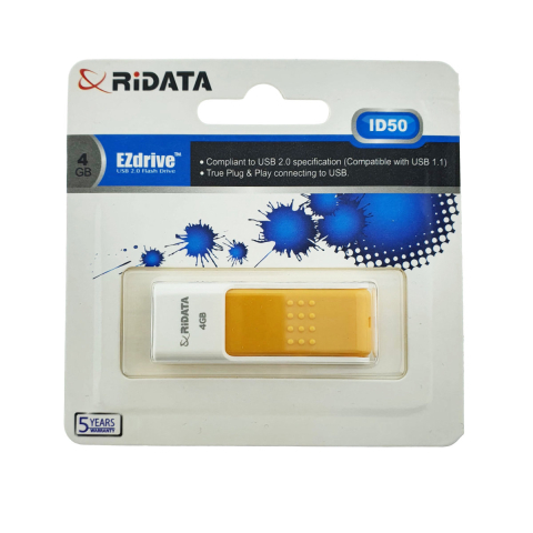 Memorii USB 2.0 - Stick USB 2.0 RiDATA, 4 GB, Stocare Documente, Backup, Muzica, Poze, Conector Retractabil Portocaliu
