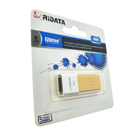 Stick USB 2.0 RiDATA, 4 GB, Stocare Documente, Backup, Muzica, Poze, Conector Retractabil Portocaliu [1]