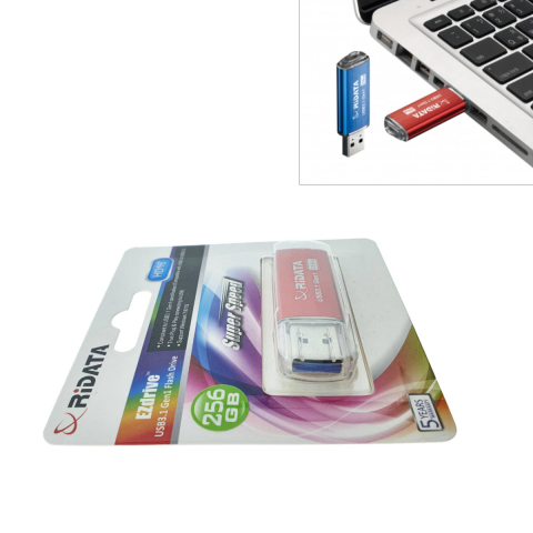 Stick USB 3.1 RiDATA 256GB Transfer Rapid Carcasa Metalica pentru Stocare Documente, Backup, cu Functie Securitate Partitie Privata, Rosu [2]