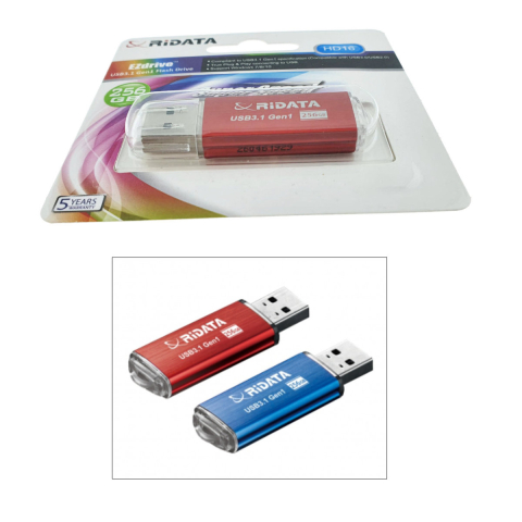 Stick USB 3.1 RiDATA 256GB Transfer Rapid Carcasa Metalica pentru Stocare Documente, Backup, cu Functie Securitate Partitie Privata, Rosu [3]