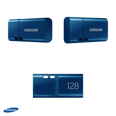 Stick USB-C Samsung Type-C Flash Drive, 128 GB, USB 3.2 Gen 1, citire pana la 400 MB/s, rezistent la apa si socuri, albastru, MUF-128DA/APC [3]