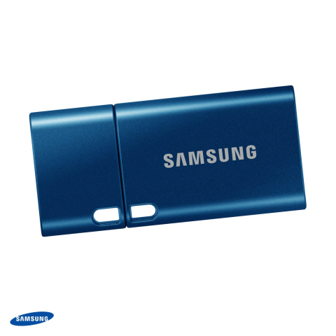 Memorii USB 3.X - Stick USB-C Samsung Type-C Flash Drive, 128 GB, USB 3.2 Gen 1, citire pana la 400 MB/s, rezistent la apa si socuri, albastru, MUF-128DA/APC