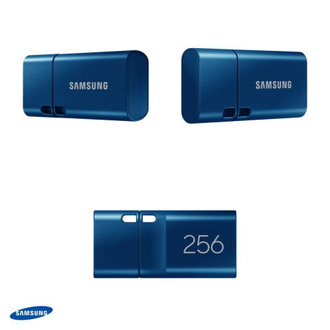 Stick USB-C Samsung Type-C Flash Drive, 256 GB, USB 3.2 Gen 1, citire pana la 400 MB/s, rezistent la apa si socuri, albastru, MUF-256DA/APC [3]