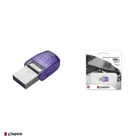 Stick USB Kingston DataTraveler microDuo 3C G3, 128 GB, dual USB-C si USB-A, USB 3.2 Gen 1, citire pana la 200 MB/s, mov, DTDUO3CG3/128GB [3]