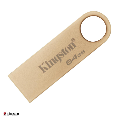 Memorii USB 3.X - Stick USB Kingston DataTraveler SE9 G3, 64 GB, USB-A, USB 3.2 Gen 1, carcasa metalica, auriu, DTSE9G3/64GB