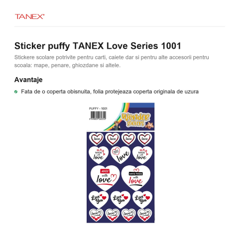 Sticker puffy TANEX Love Series 1001 [1]