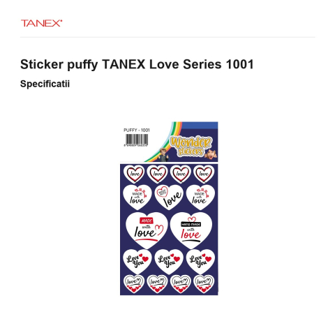 Sticker puffy TANEX Love Series 1001 [2]