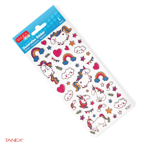 Stickere - Sticker puffy TANEX Unicorns, TNX-25122