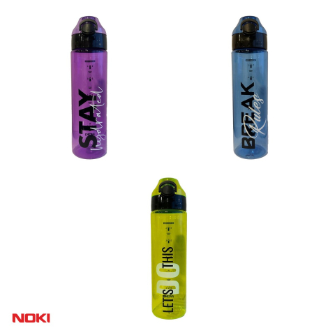 Sticla de apa Noki T-0102 din tritan fara BPA, 630 ml, deschidere automata cu buton si blocare, maner de transport, culori asortate [3]