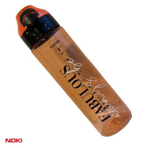 Sticle si recipiente apa - Sticla de apa Noki T-0102 din tritan fara BPA, 630 ml, deschidere automata cu buton si blocare, maner de transport, culori asortate
