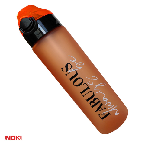 Sticle si recipiente apa - Sticla de apa Noki T-0105 Soft Touch din tritan fara BPA, 630 ml, deschidere automata cu buton, maner de transport, culori asortate