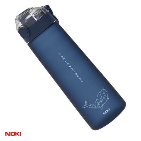 Sticle si recipiente apa - Sticla de apa Noki T-0110 din tritan fara BPA, 730 ml, deschidere automata cu buton si blocare, maner de transport, culori asortate
