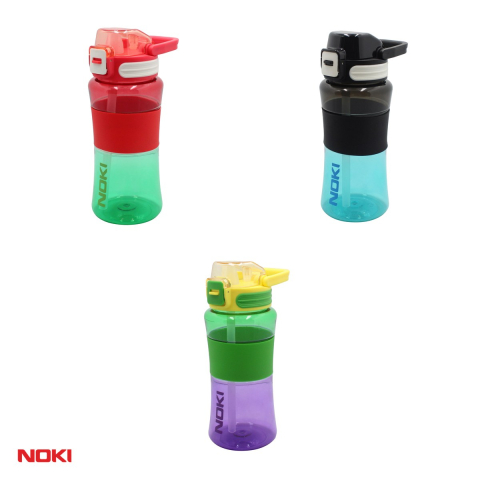 Sticla de apa Noki T-0115 din tritan fara BPA, 700 ml, cu pai, deschidere automata cu buton, maner de transport, culori asortate [3]