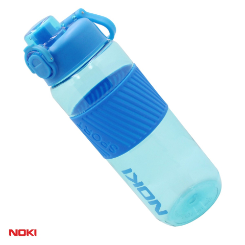 Sticle si recipiente apa - Sticla de apa Noki T-0116 din tritan fara BPA, 850 ml, deschidere automata cu buton, maner de transport, culori asortate