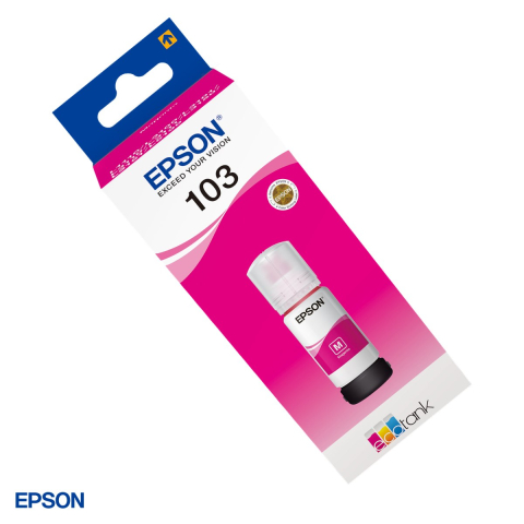 Cartuse inkjet - Sticla de cerneala Epson 103 EcoTank, 65 ml, cerneala dye, randament 7.000-7.500 pagini, pentru imprimante EcoTank, magenta, C13T00S34A