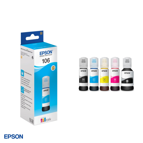 Sticla de cerneala Epson 106 EcoTank, 70 ml, randament 5.000 pagini, pentru ET-7700, ET-7750, L7160 si L7180, cyan, C13T00R240 [3]