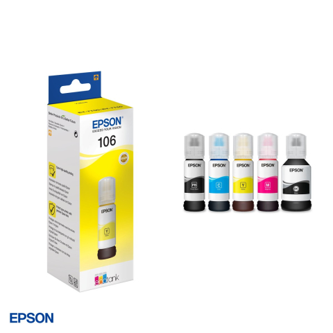 Sticla de cerneala Epson 106 EcoTank, 70 ml, randament 5.000 pagini, pentru ET-7700, ET-7750, L7160 si L7180, galben, C13T00R440 [3]