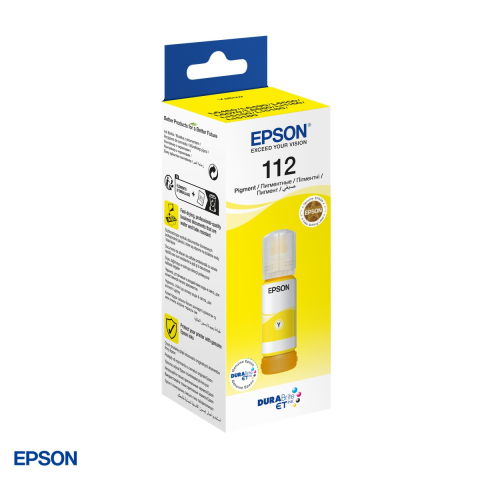 Sticla de cerneala Epson 112 EcoTank, 70 ml, cerneala pigment, randament 6.000 pagini, pentru imprimante EcoTank, galben, C13T06C44A [3]