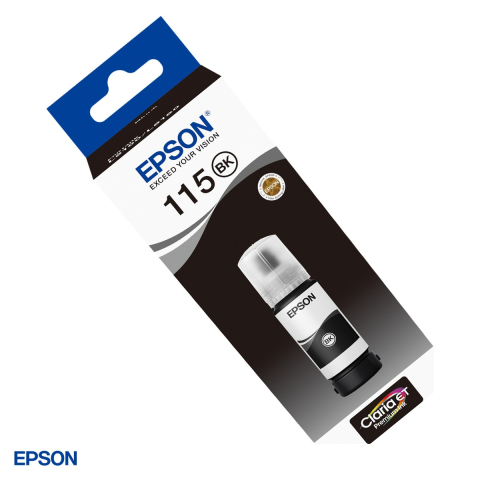 Imprimante - Sticla de cerneala Epson 115 EcoTank, 70 ml, cerneala pigment, Claria ET Premium, randament 6.200 pagini, pentru L8160 si L8180, negru, C13T07C14A