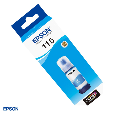 Imprimante - Sticla de cerneala Epson 115 EcoTank, 70 ml, Claria ET Premium, randament 6.200 pagini, pentru L8160 si L8180, cyan, C13T07D24A