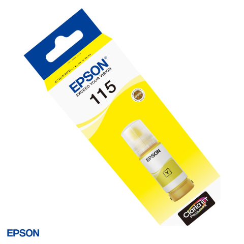 Imprimante - Sticla de cerneala Epson 115 EcoTank, 70 ml, Claria ET Premium, randament 6.200 pagini, pentru L8160 si L8180, galben, C13T07D44A