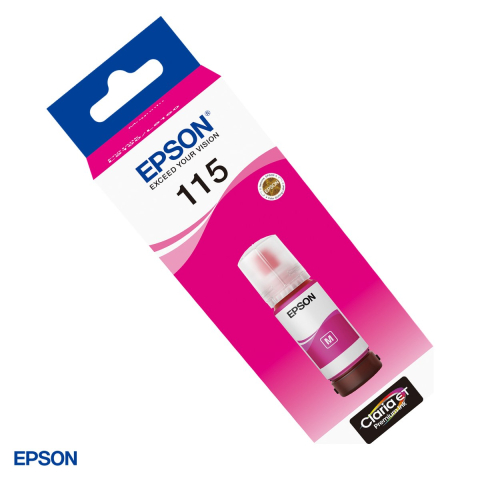 Imprimante - Sticla de cerneala Epson 115 EcoTank, 70 ml, Claria ET Premium, randament 6.200 pagini, pentru L8160 si L8180, magenta, C13T07D34A