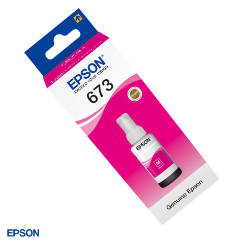 Cartuse inkjet - Sticla de cerneala Epson T6733 EcoTank, 70 ml, cerneala dye, set foto de 6 culori, pentru L800, L805, L810, L850 si L1800, magenta, C13T67334A