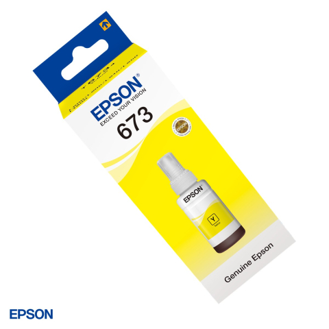 Cartuse inkjet - Sticla de cerneala Epson T6734 EcoTank, 70 ml, cerneala dye, set foto de 6 culori, pentru L800, L805, L810, L850 si L1800, galben, C13T67344A