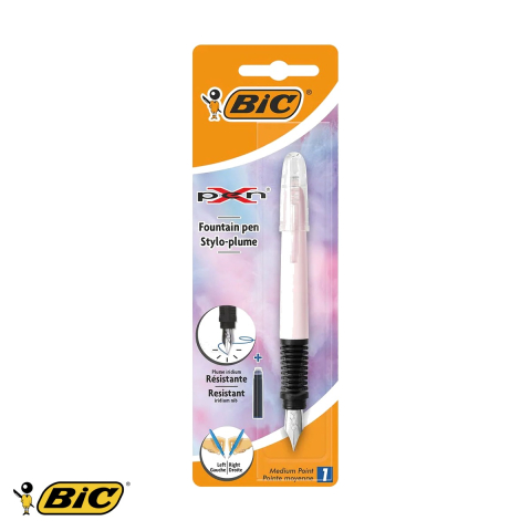 Birotica papetarie - Stilou Bic Xpen Standard, penita iridium, reincarcabil, pentru dreptaci si stangaci