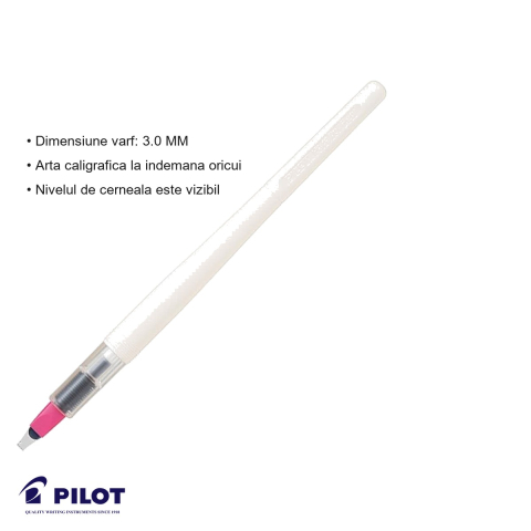 Stilou caligrafic Pilot Parallel Pen, varf plat 3.0 mm, roz, pentru caligrafie si scriere artistica [2]