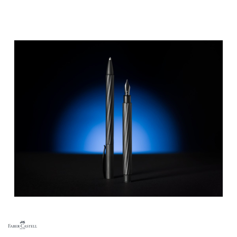 Stilou Faber-Castell Ambition Italic, penita F, obsidian black [4]