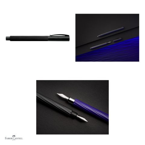 Stilou Faber-Castell Ambition Italic, penita F, obsidian black [3]