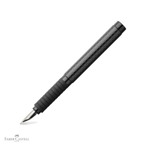 Stilouri premium - Stilou Faber-Castell Basic Black Carbon, penita B din otel inoxidabil, pentru scriere premium
