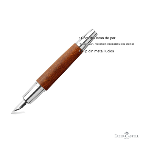 Stilou Faber-Castell e-Motion, corp din lemn de par, penita din otel inoxidabil, pentru scris de lux [2]