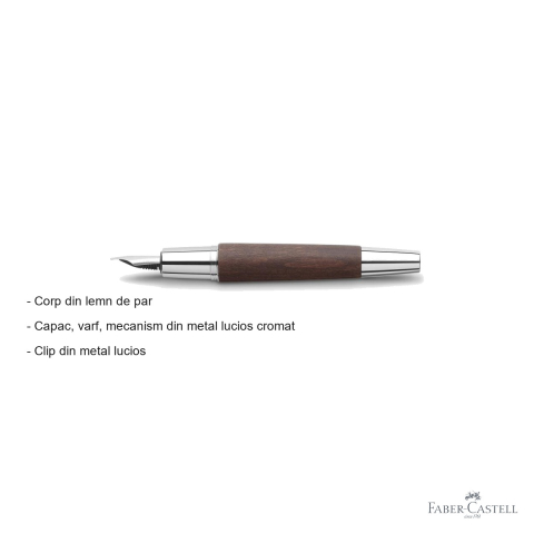 Stilou Faber-Castell e-Motion, corp din lemn de par, penita otel inoxidabil, pentru scriere eleganta [1]