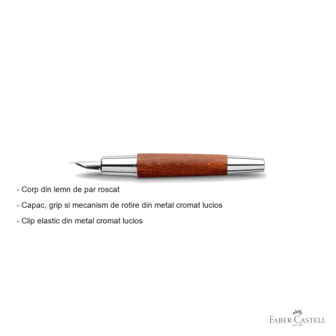 Stilou Faber-Castell e-Motion, corp din lemn de par, penita otel inoxidabil, pentru scriere premium [1]
