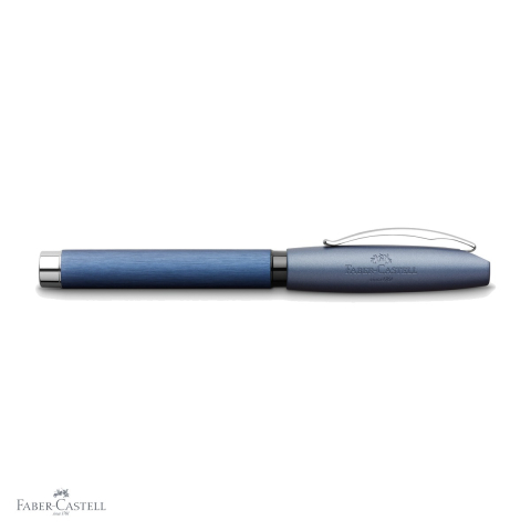 Stilou Faber-Castell Essentio Aluminium, corp albastru, penita B, design modern pentru scriere eleganta [3]