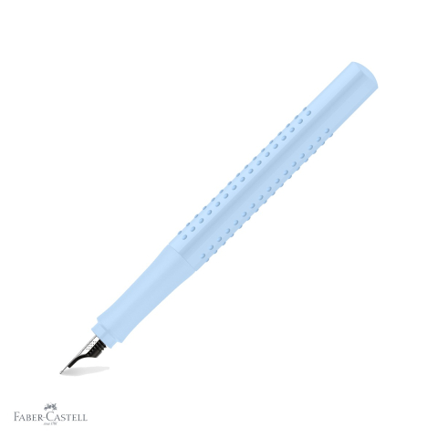 Stilouri - Stilou Faber-Castell Grip 2010 Blue Sky, penita otel inoxidabil, pentru dreptaci si stangaci