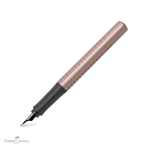 Birotica papetarie - Stilou Faber-Castell Grip 2011 editie speciala cupru rose, penita otel inoxidabil, pentru dreptaci si stangaci